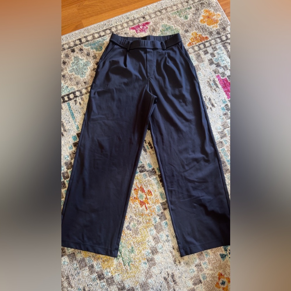 HALARA Women's Black Wide-Leg Elastic-Waist Pants